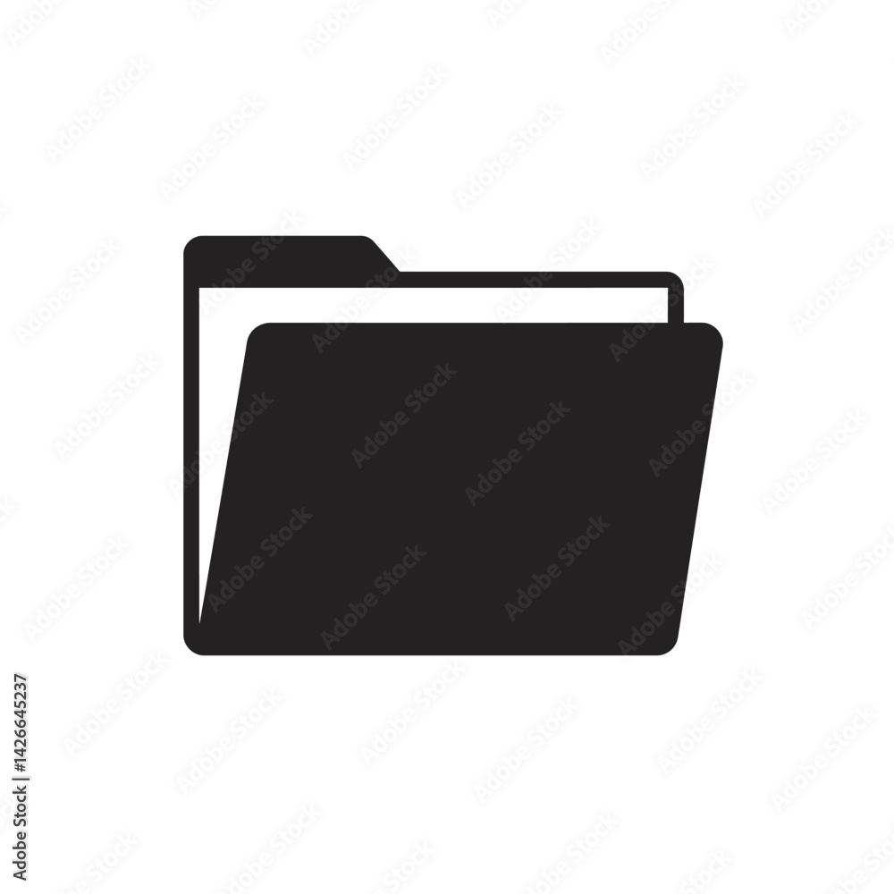 Poster a digital archive a folder opens up to display its contents ready for organization and information m