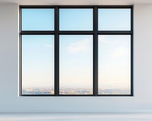 Ultramodern steelframed clerestory windows with seamless architectural design, clean linear elements, and soft natural light