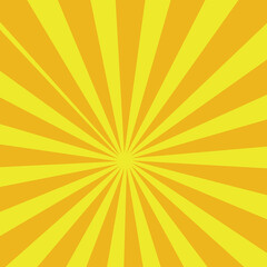 abstract simple yellow sunrise line pattern on red can be used background.