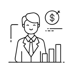 business person icon, business person vector illustration-simple illustration of business person, perfect for business person logos and icons