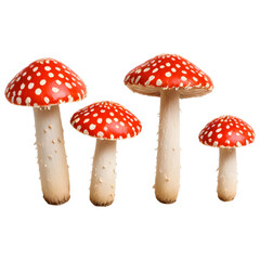 Red fly agaric mushroom isolated on a background	