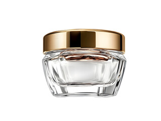 Luxurious facial cream in a glass jar