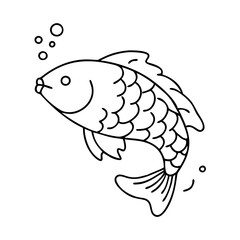carp fish icon, carp fish vector illustration-simple illustration of carp fish, perfect for carp fish logos and icons