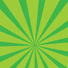 green burst background. retro green color ray burst design background.