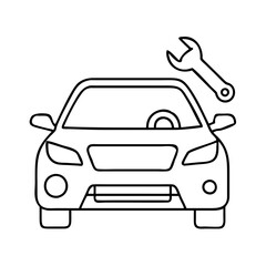 car repair icon, car repair vector illustration-simple illustration of car repair, perfect for car repair logos and icons