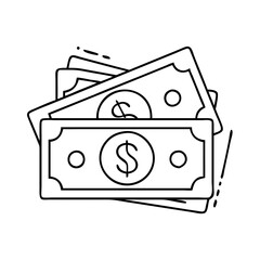 cash icon, cash vector illustration-simple illustration of cash, perfect for cash logos and icons