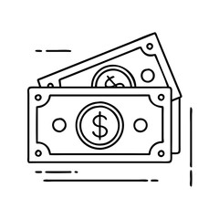 cash icon, cash vector illustration-simple illustration of cash, perfect for cash logos and icons