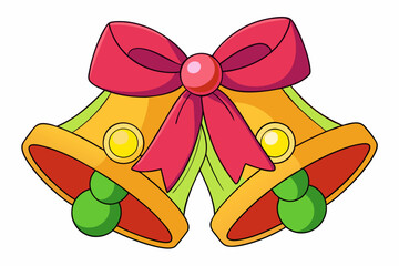 Christmas bell with holly