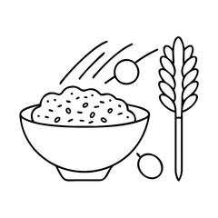 cereals icon, cereals vector illustration-simple illustration of cereals, perfect for cereals logos and icons
