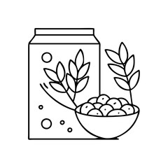 cereals icon, cereals vector illustration-simple illustration of cereals, perfect for cereals logos and icons