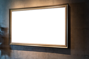 blank frame in gallery