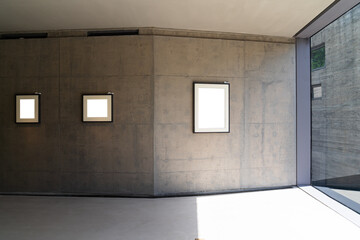 blank frame in gallery
