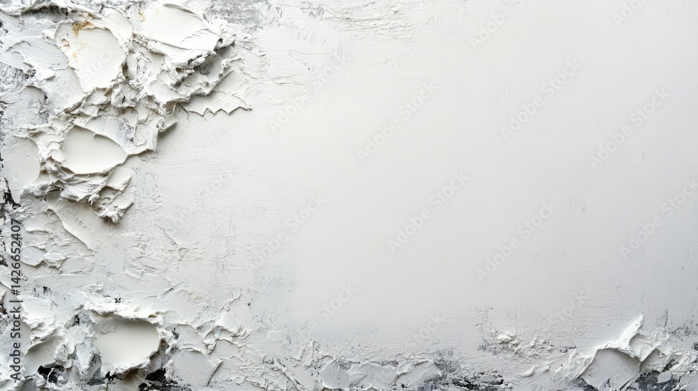 Aufkleber textured white background with scratched layers abstract art minimalist design studio environment
