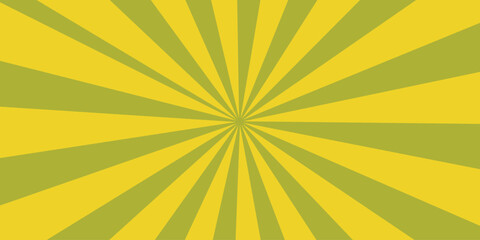 Vintage pop art yellow background. Banner vector illustration