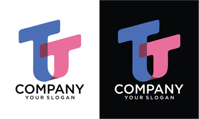 Creative TT Abstract Letters Logo Monogram