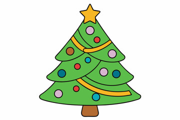 Christmas tree vector illustration