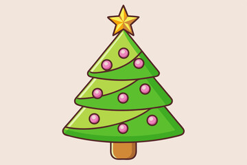 Christmas tree vector illustration