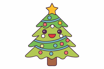 Christmas tree vector illustration
