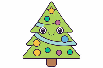 Christmas tree vector illustration
