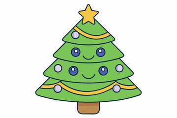 Christmas tree vector illustration