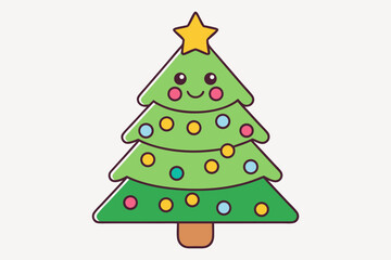 Christmas tree vector illustration