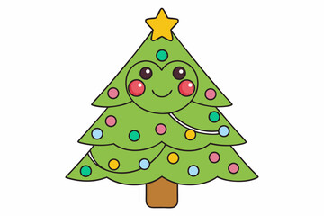 Christmas tree vector illustration