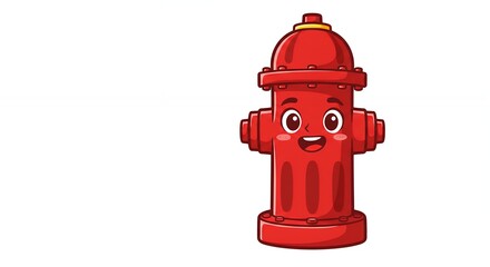 Cute cartoon fire hydrant illustration