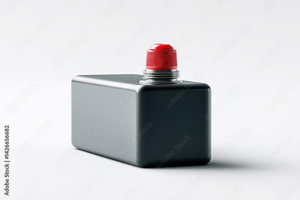 Poster container with red cap shown on a plain background highlighting a modern design suitable for various