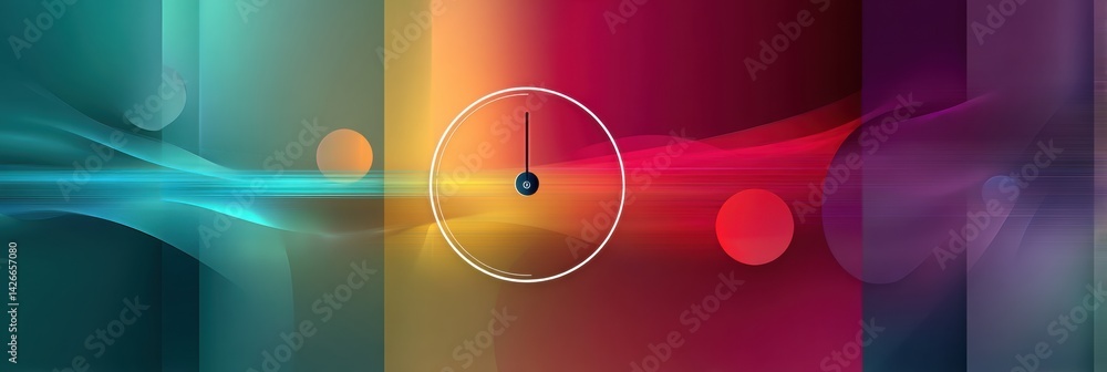Leinwandbilder mindfulness timer app glowing softly on a vibrant gradient background promoting relaxation and focus