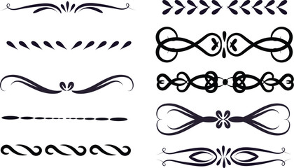 Fototapeta premium vector set of calligraphic design elements