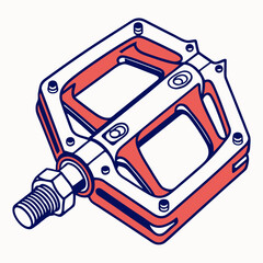 Bicycle pedal silhouette vector illustration