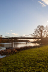 Paysage de Bord de Loire Fleuve Bateau Gabare Angers Pays de la Loire Coucher de Soleil