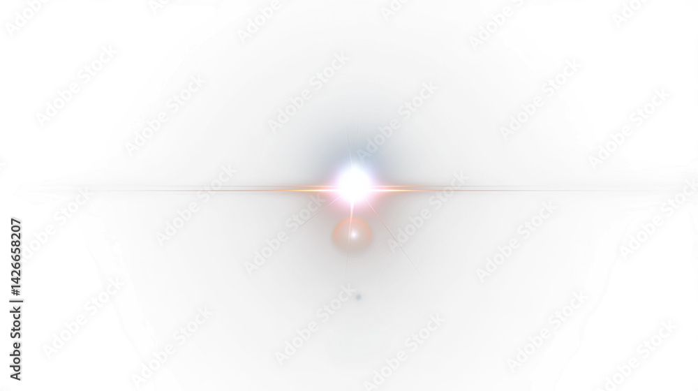 Aufkleber bright light flare with transparent background and glowing effect, perfect for overlay or design, ra