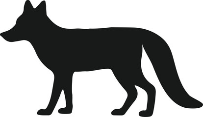 Silhouette of a Fox in Profile View 
