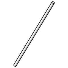 Cocktail straw vector illustration in sketch style. Hand drawn image line art black and white for drinks design. Retro engraving