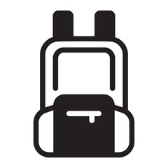 backpack glyph icon