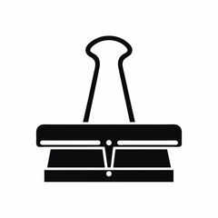 Binder clip icon silhouette vector illustration