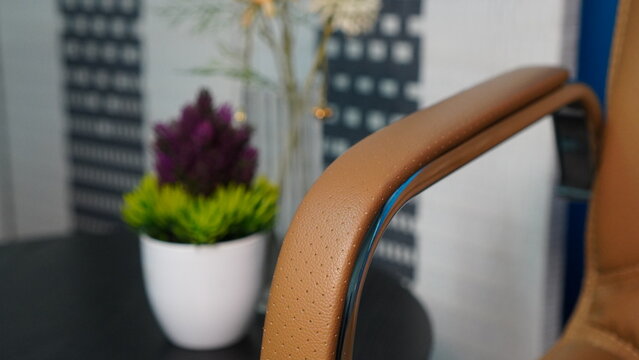 Ergonomic Office Chair Armrest with Flower Pot Enhancing Workplace Comfort