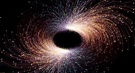 Fibre optics carrying data through the internet.