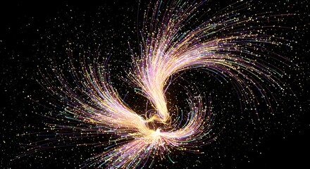 Fibre optics carrying data through the internet.