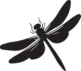 Dragonfly silhouette vector EPS