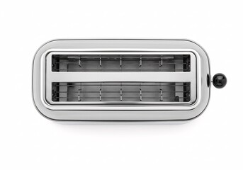 Sleek Modern Toaster Design Top View of Stainless Steel Appliance