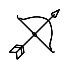 Archery Bow and Arrows Icon Design
