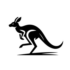The Red Kangaroo Shape Logo Symbol Icon