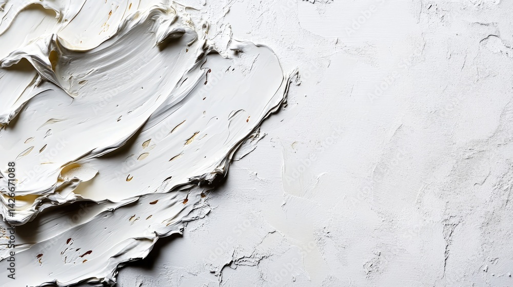 Aufkleber creative white texture application art studio high-resolution image minimalist environment close-up 