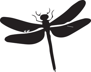 Dragonfly silhouette vector EPS