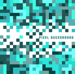 Fototapeta premium Abstract blue pixel mosaic background