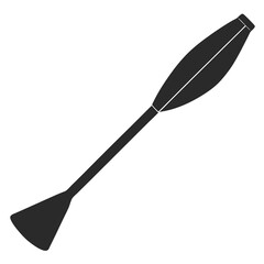 Boat oar silhouette vector illustration