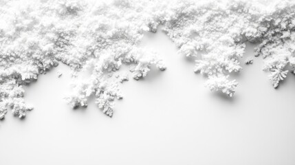Fototapeta premium Snow-covered surface winter landscape photography pure white background aesthetic view nature concept