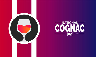 National Cognac Day. June 4, holiday concept, Perfect for banners, cards, posters, and  social media design with text inscription and classic color for a professional look

